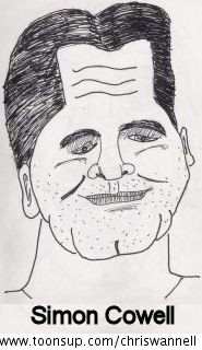 Illustration: Caricature - Simon Cowel 1
