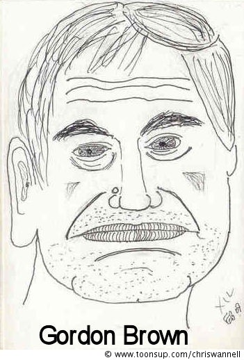 Illustration: Caricature - Gordon Brown 1