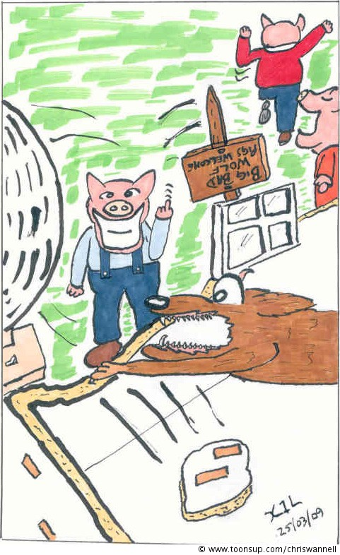 Cartoon: Three Little Pigs Revenge 1