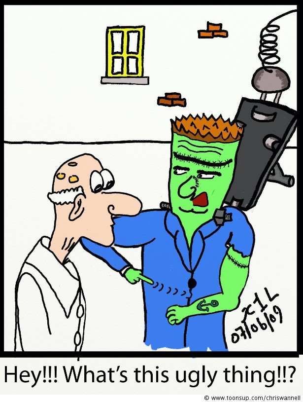 Cartoon: Frankys Critic 1