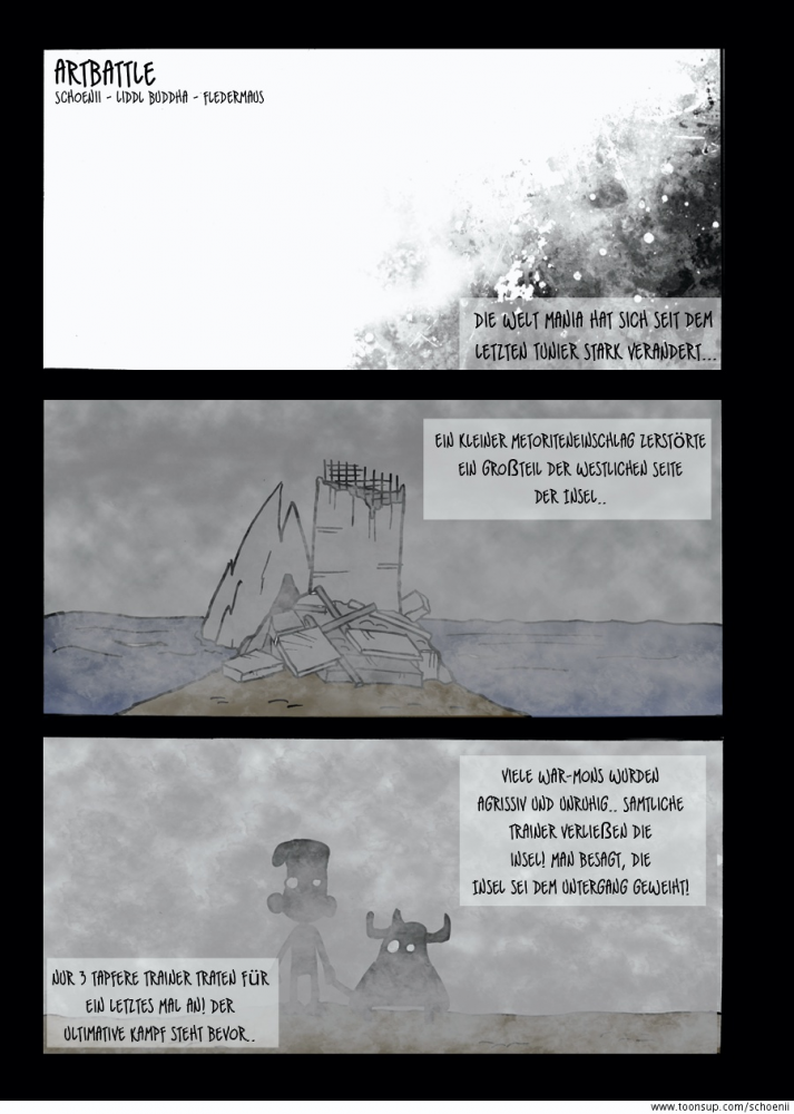 Comic: Teaser, Battle Fledermaus vs. Schöni vs. LiBu 1
