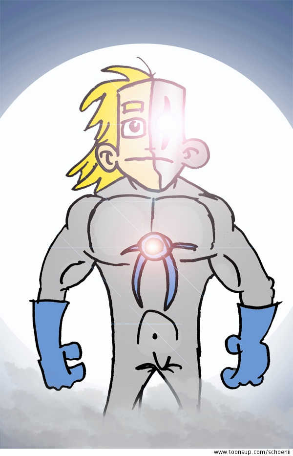Illustration: work in process: Superheld 4