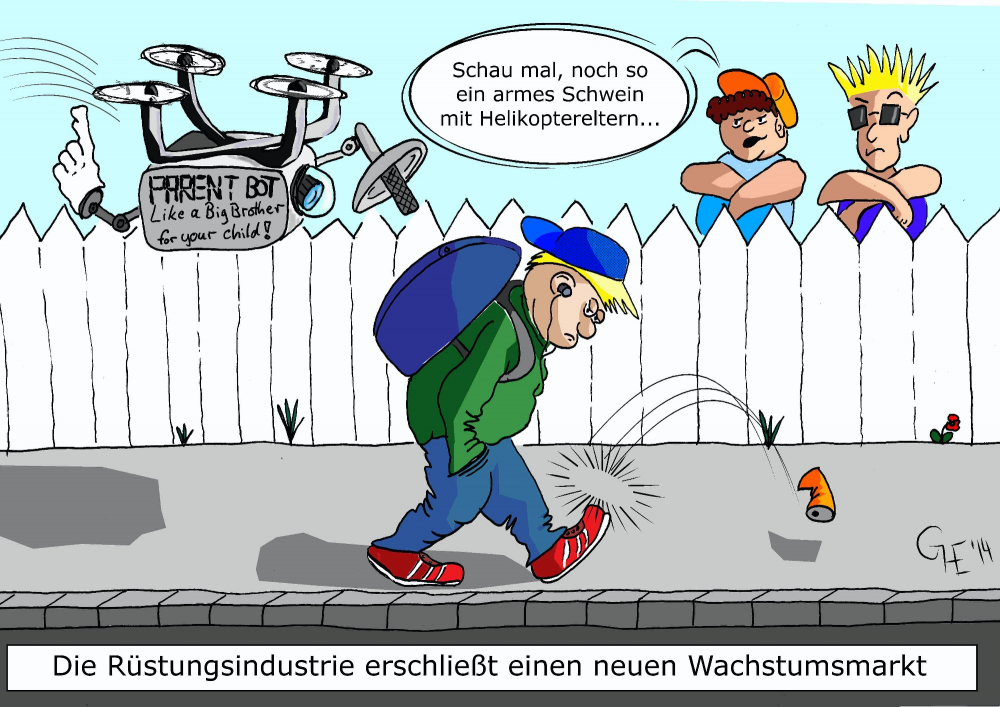 Cartoon: Elterndrohne 1