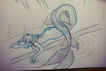 Concept Art / Character Design: Meerjungfrau, Kanalisation und Albträume 3