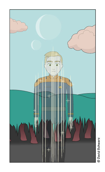 Concept Art / Character Design: Concept Art: Damian wird auf einen fremden Planeten gebeamt 1