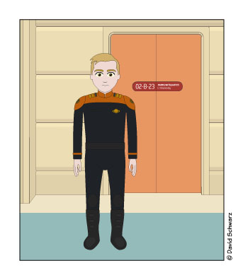 Concept Art / Character Design: Concept Art: Damian an Bord der Interface 1