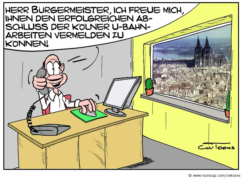 Cartoon: Die Kölner U-Bahn ist fertig!! 1