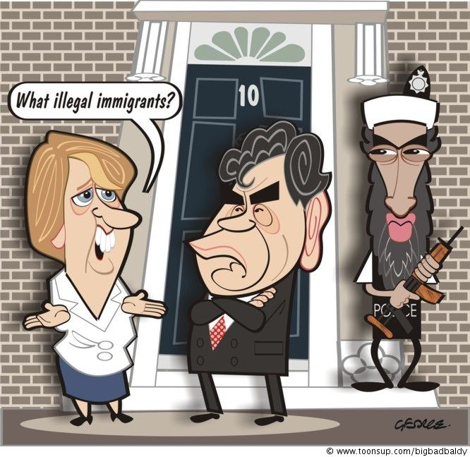 Cartoon: Illegal Immigrants scare 1