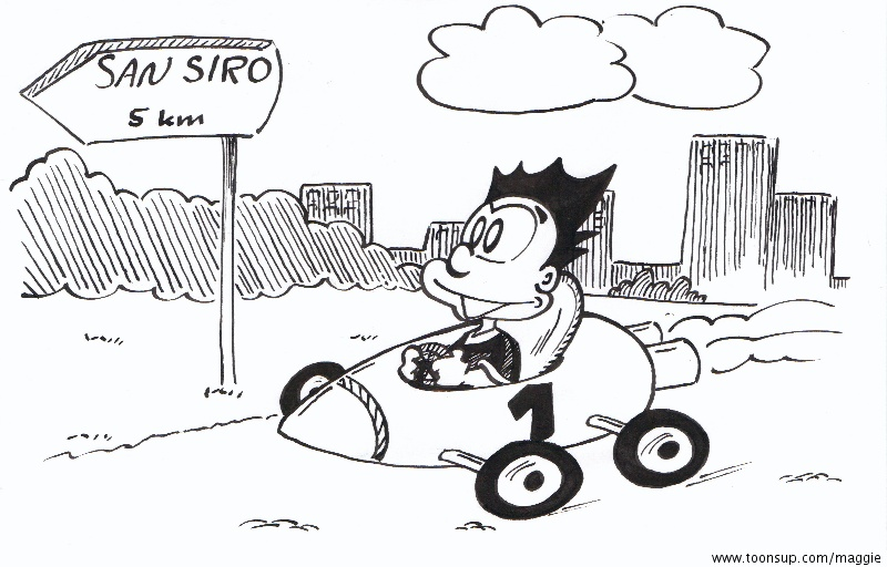 Illustration: Milano im Auto 1