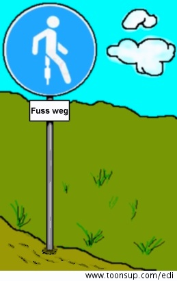 Cartoon: Fussweg 1