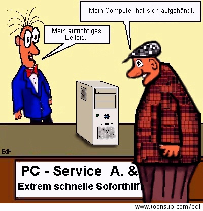 Cartoon: Aufrichtiges Beileid 1