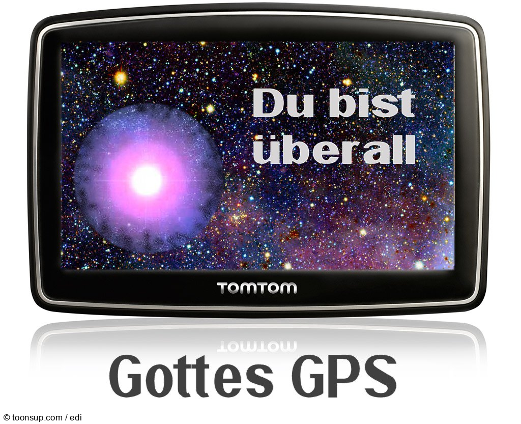 Cartoon: Gottes GPS 1