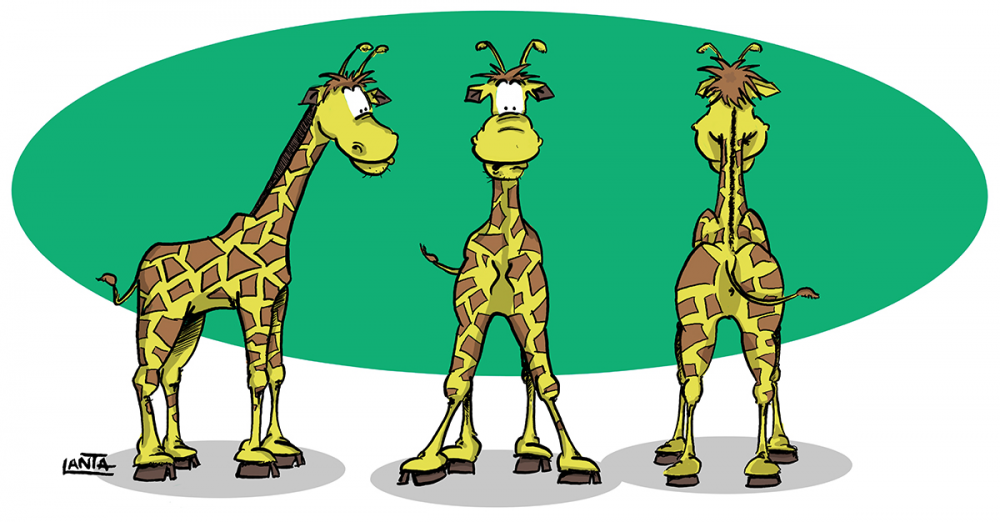 Concept Art / Character Design: Giraff Jemine - Titelheld der Gutenachgeschichte für meine Kinde 1