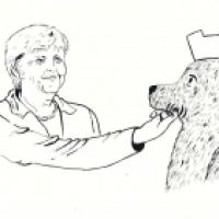 Merkel und der Bärliner Bär