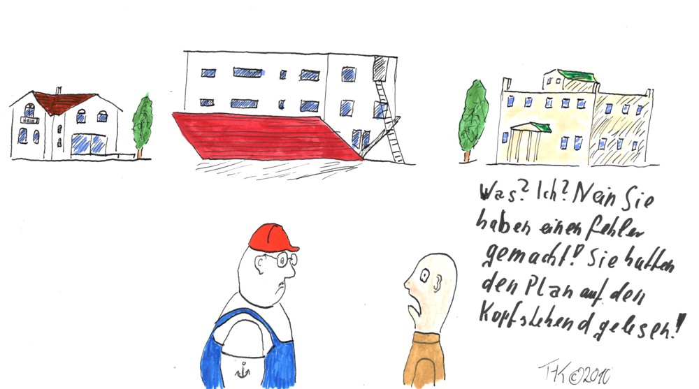 Cartoon: Bauplan 1