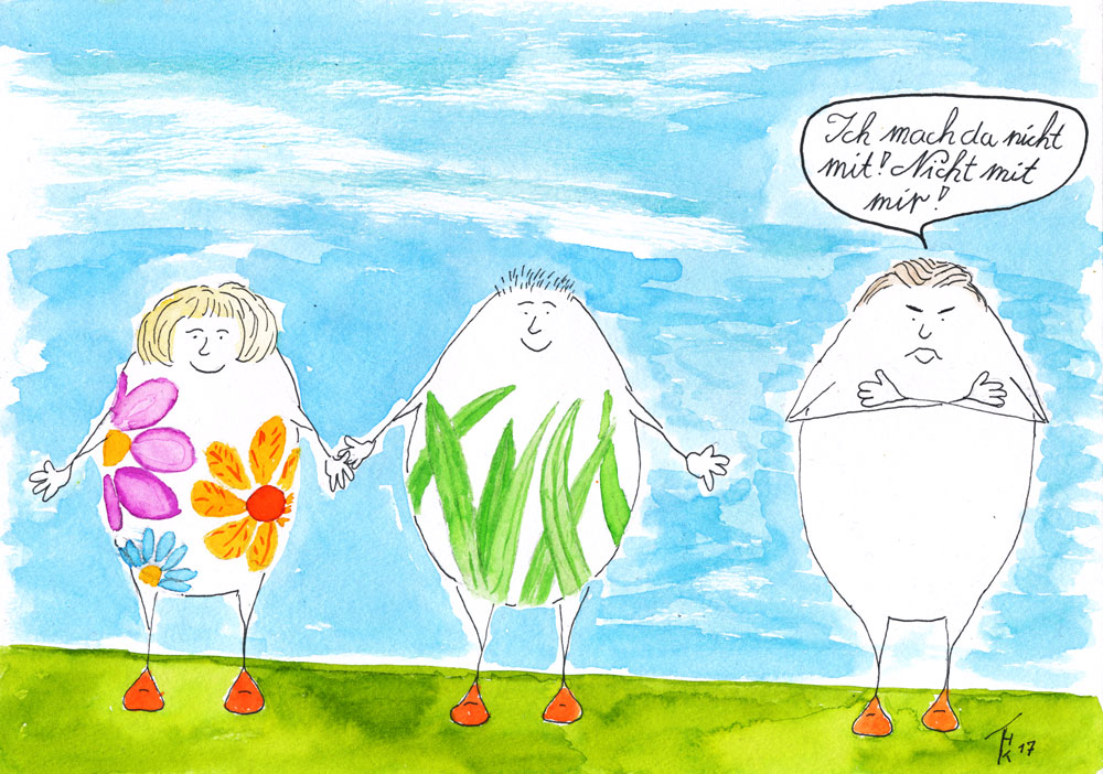 Illustration: Wehrhafte Eier 1