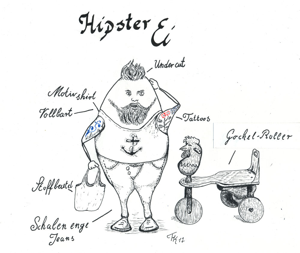 Illustration: Hipster Ei 1