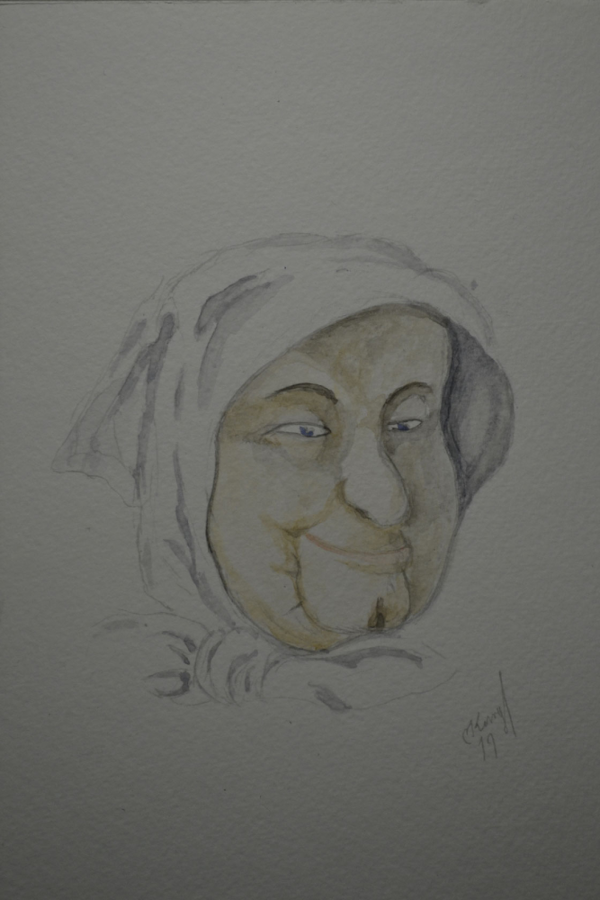 Concept Art / Character Design: Alte Frau mit Kopftuch 1