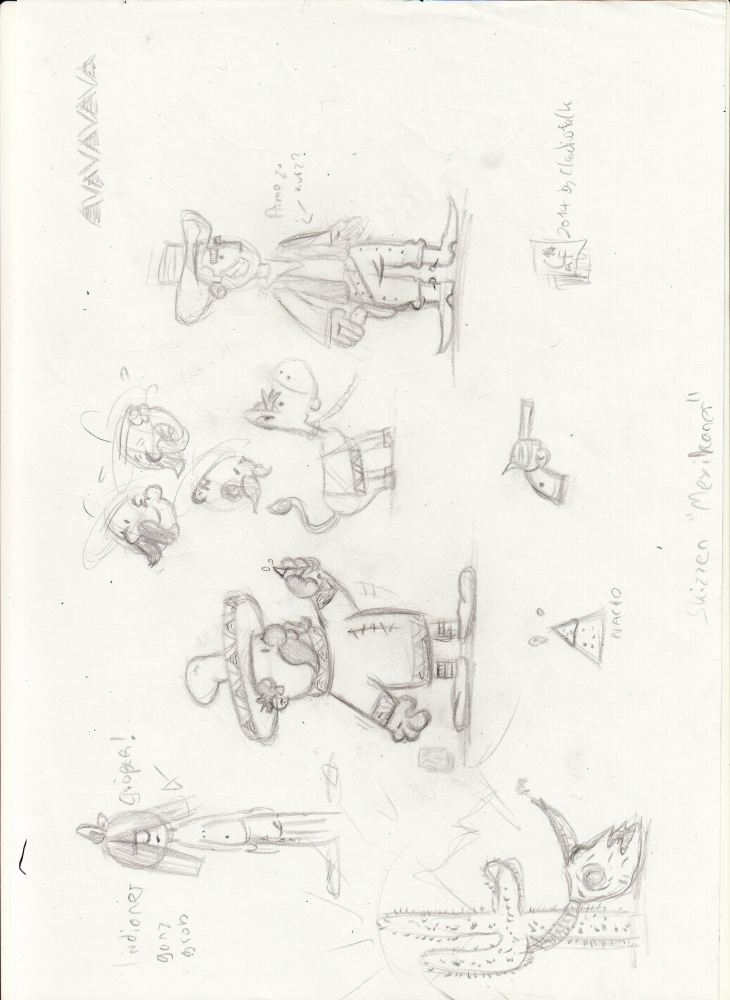 Concept Art / Character Design: Mexikaner Skizzen #1 1