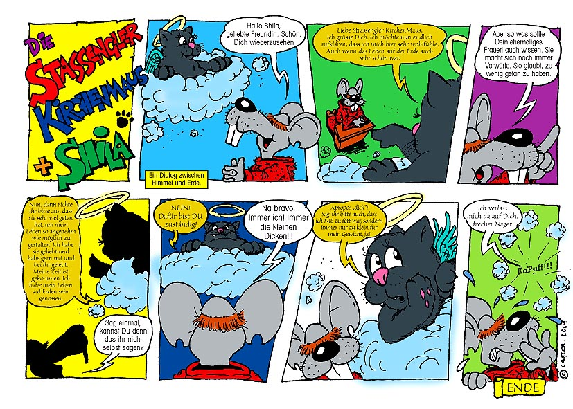 Comic: Dialog zwischen Himmel und Erde. 1