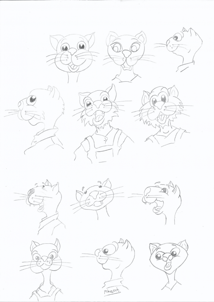 Cartoon: Katzenstudien 1