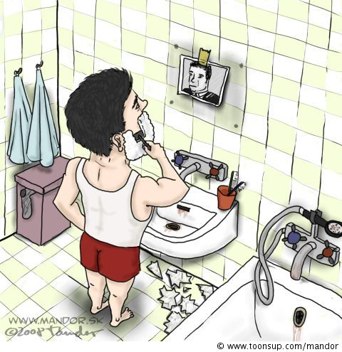 Cartoon: Shaving 1