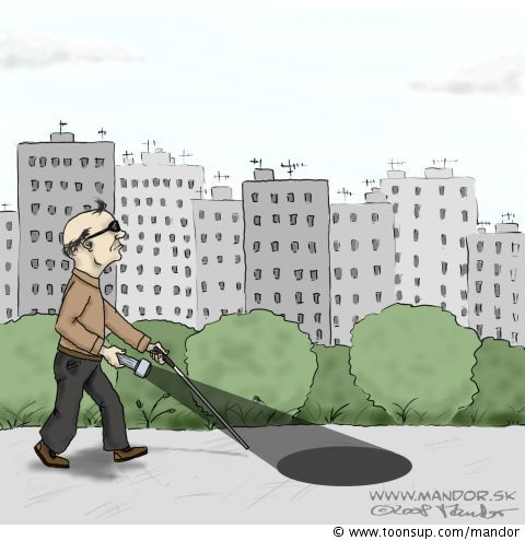 Cartoon: Blind man 1