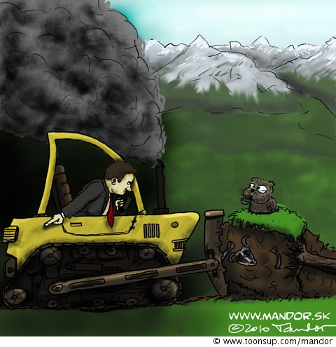 Cartoon: Nature vs Developers 1