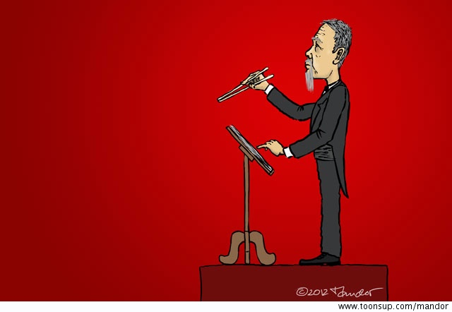Cartoon: Chinese conductor 1