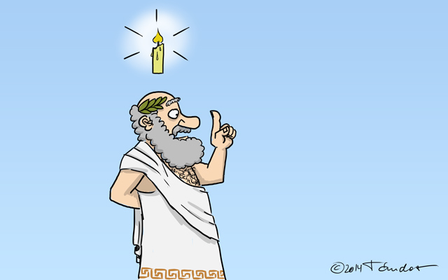 Cartoon: Bulbs not invented yet... 1