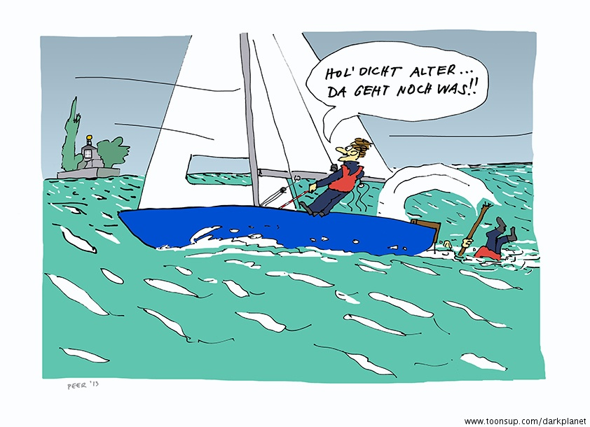 Cartoon: Vorschoter im Glück 1