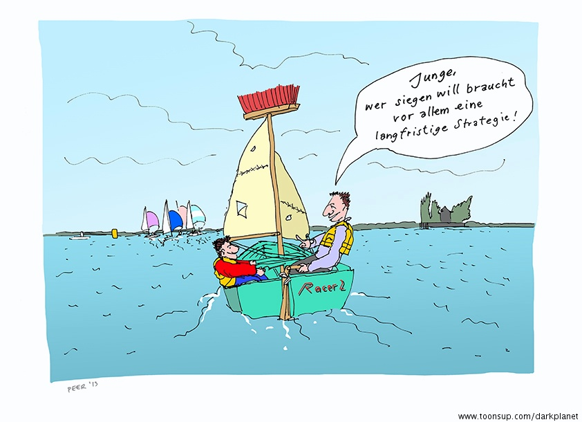 Cartoon: Alter Regattahase 1