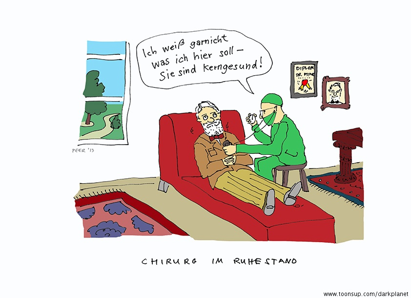 Cartoon: chirurg im ruhestand 5 1