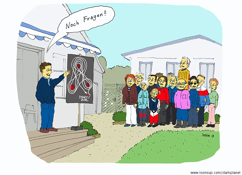 Cartoon: Steuermannbesprechung 1