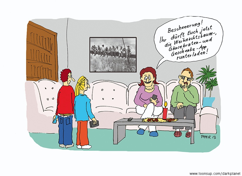 Cartoon: Digitale Weihnachten 1