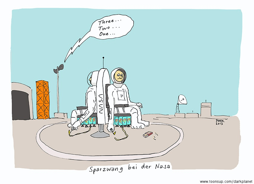 Cartoon: Sparzwang bei der NASA 1