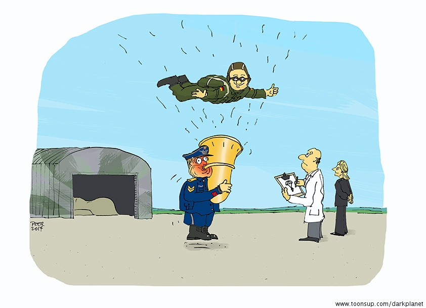 Cartoon: Sparzwang beim Bund  von der Leyen greift durch! 1