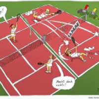 Frauentennis  Männertennis