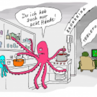 Zu Hause bei Familie Oktopus
