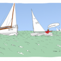 Finn-Dinghy ganz vorn