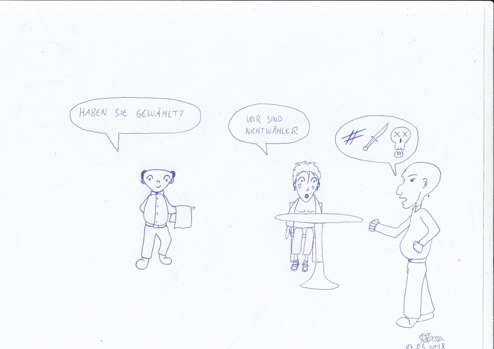 Cartoon: Wahl (skizze) 1