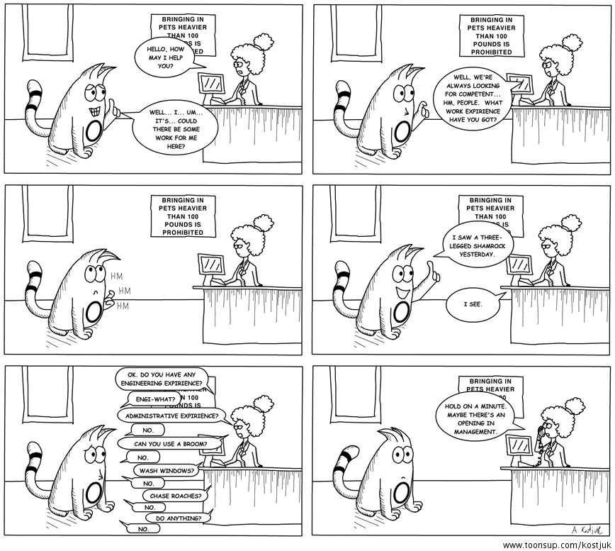 Cartoon: How Mr. O sought the truth (and a job) 1