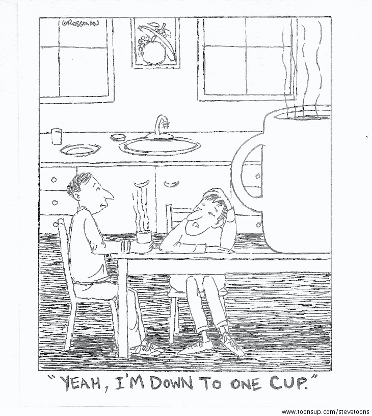 Cartoon: down to one cup 1