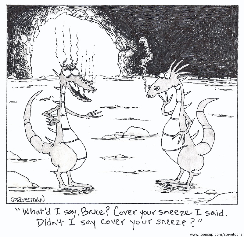 Cartoon: Cover Your Sneeze, Bruce! 1