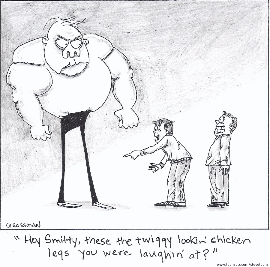 Cartoon: Skinny lookin' chicken legs 1