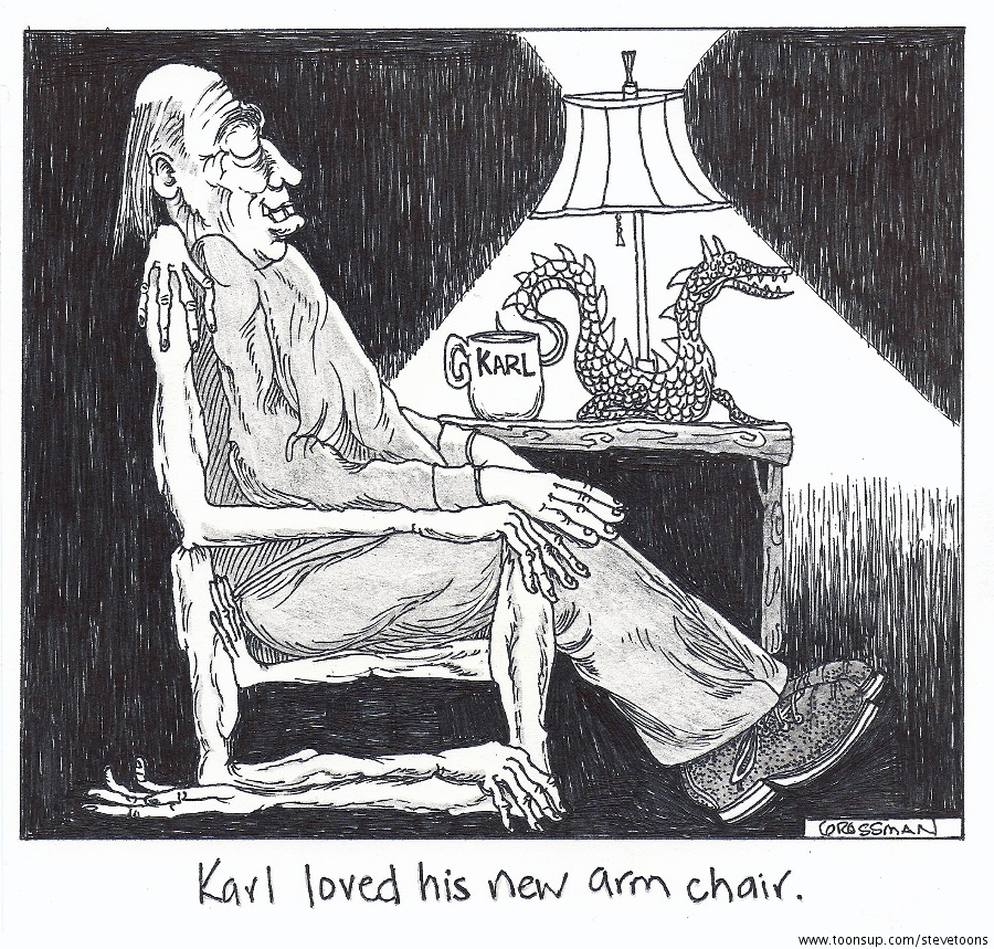 Cartoon: Karl loved his new arm chair....... 1