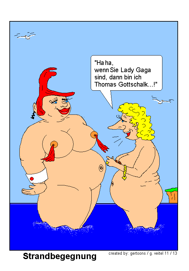 Cartoon: Strandszene 1
