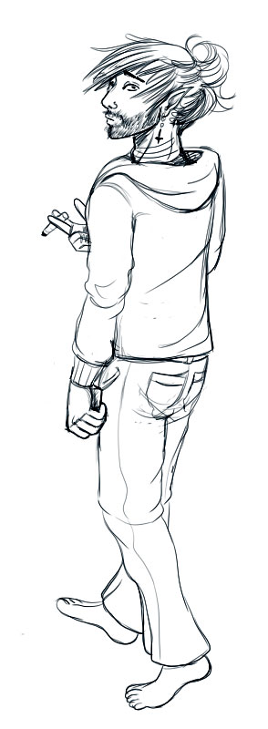 Concept Art / Character Design: Skizze - Luzifer 1