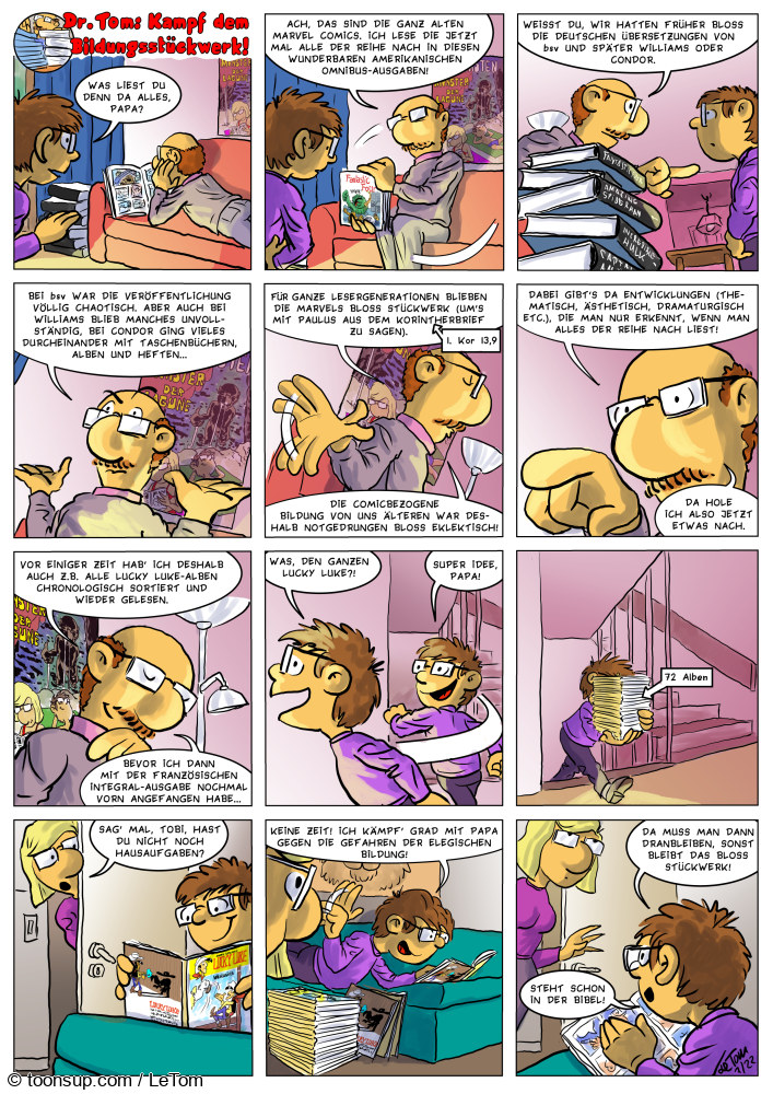Comic: Dr. Tom Bildungsstückwerk 1