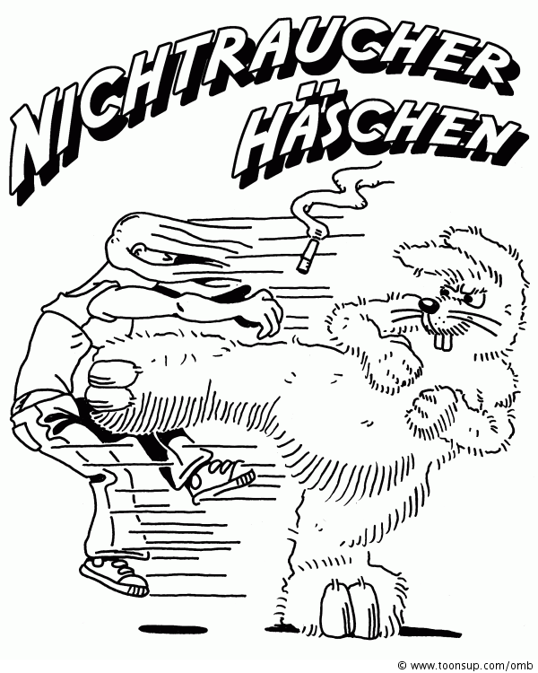 Illustration: Nichtraucher Häschen 1
